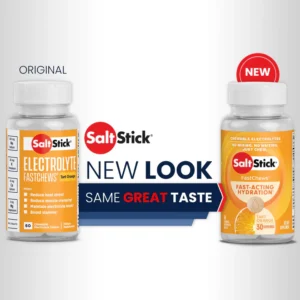 saltstick fastchews electrolytes 60 chewable electrolyte tablets vegan, gluten free (orange)